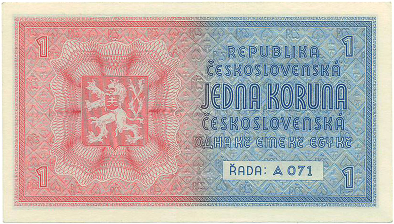 1 Kč 1938 rub