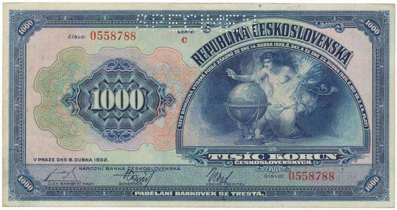 1000 Kč 1932 líc