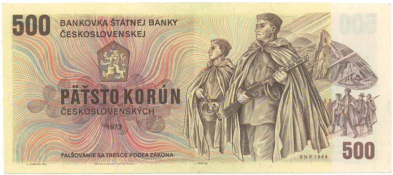 500 Kčs 1973 rub