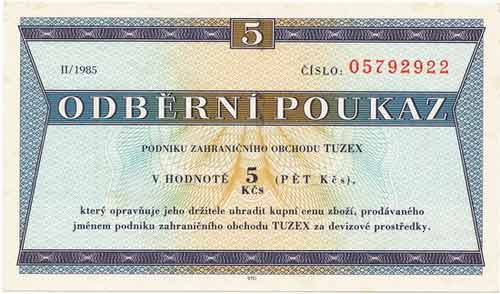 5 TKčs Tuzex II/1985